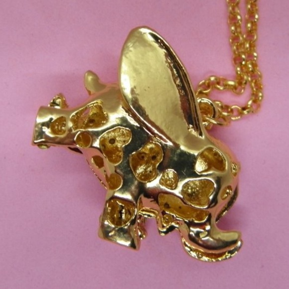 Cute Gold Baby Elephant Pendant - Picture 8 of 8